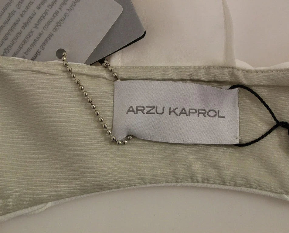 Arzu Kaprol White Lashes Open Back Vest Jacket - IT40|S - Vests