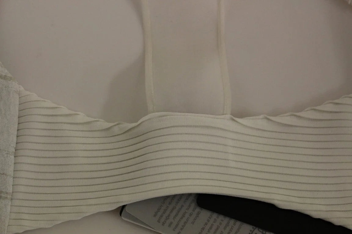 Arzu Kaprol White Lashes Open Back Vest Jacket - IT40|S - Vests