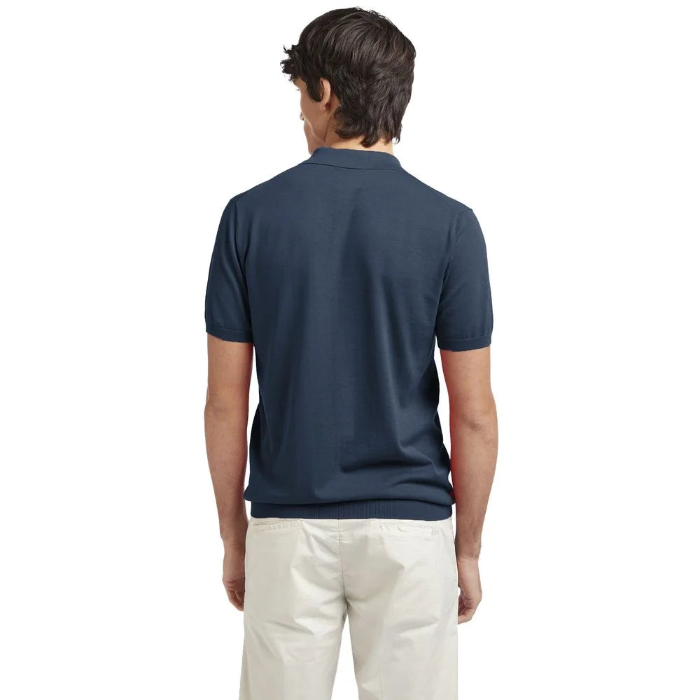 AT.P.CO Blue Cotton Polo Shirt - XS
