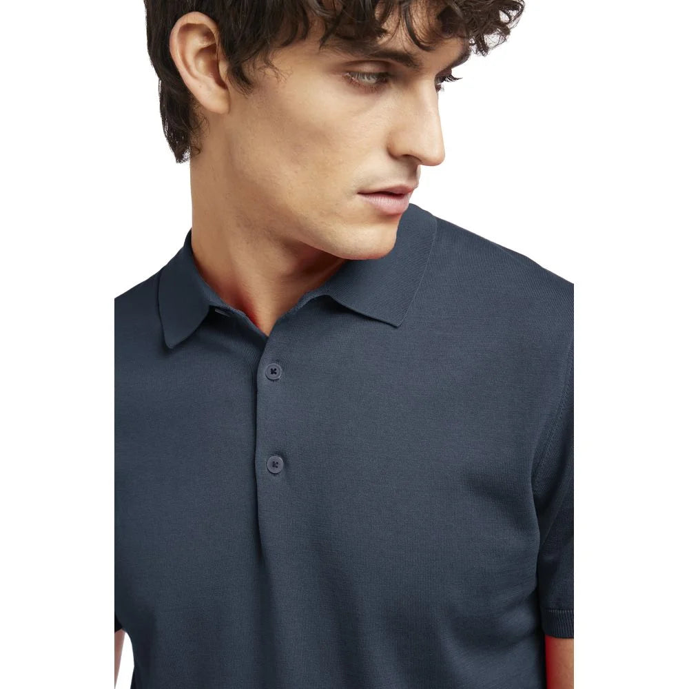 AT.P.CO Blue Cotton Polo Shirt - XS