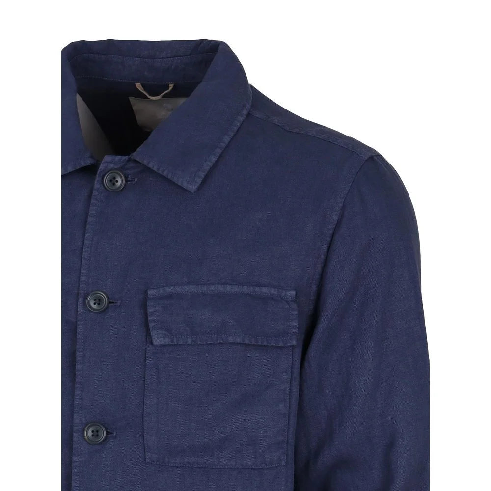 AT.P.CO Blue Linen Shirt - Shirts