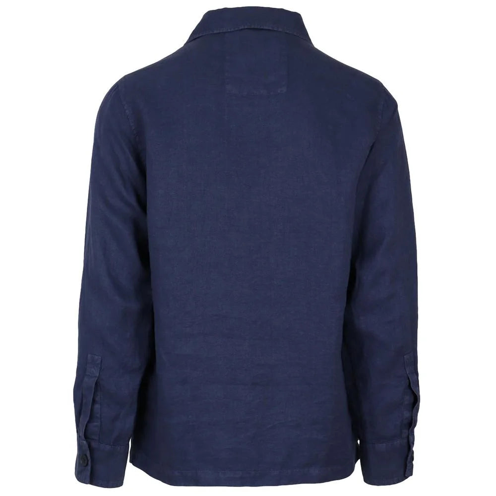 AT.P.CO Blue Linen Shirt - Shirts