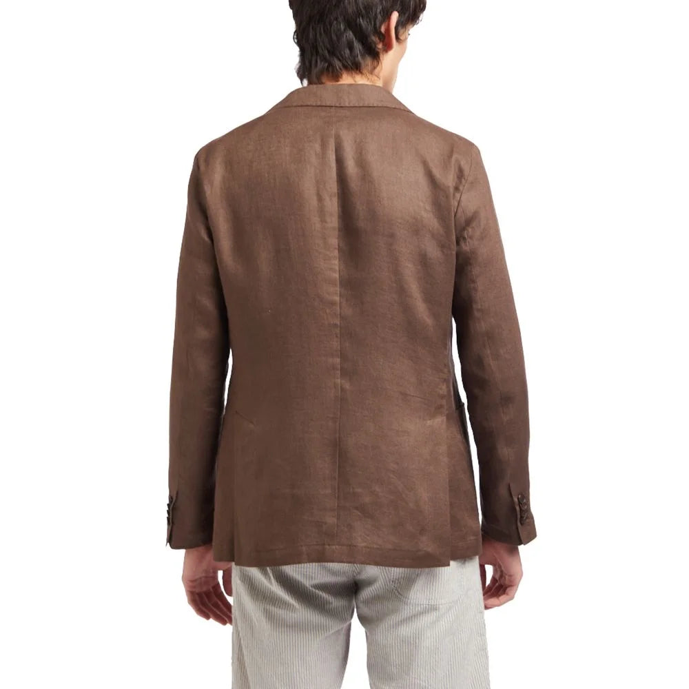 AT.P.CO Brown Linen Blazer - Sport Jackets