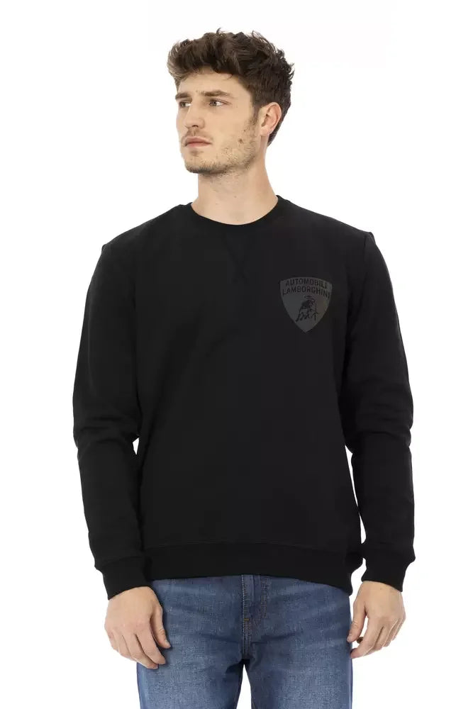 Automobili Lamborghini Black Cotton Men Sweater - Sweatshirts