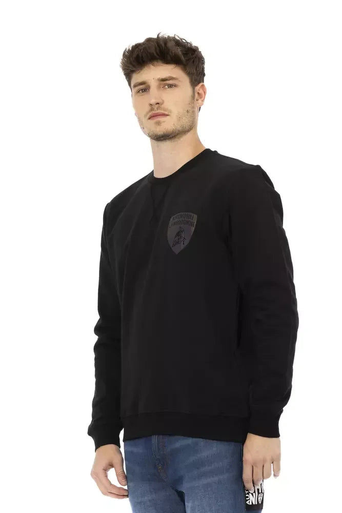 Automobili Lamborghini Black Cotton Men Sweater - Sweatshirts
