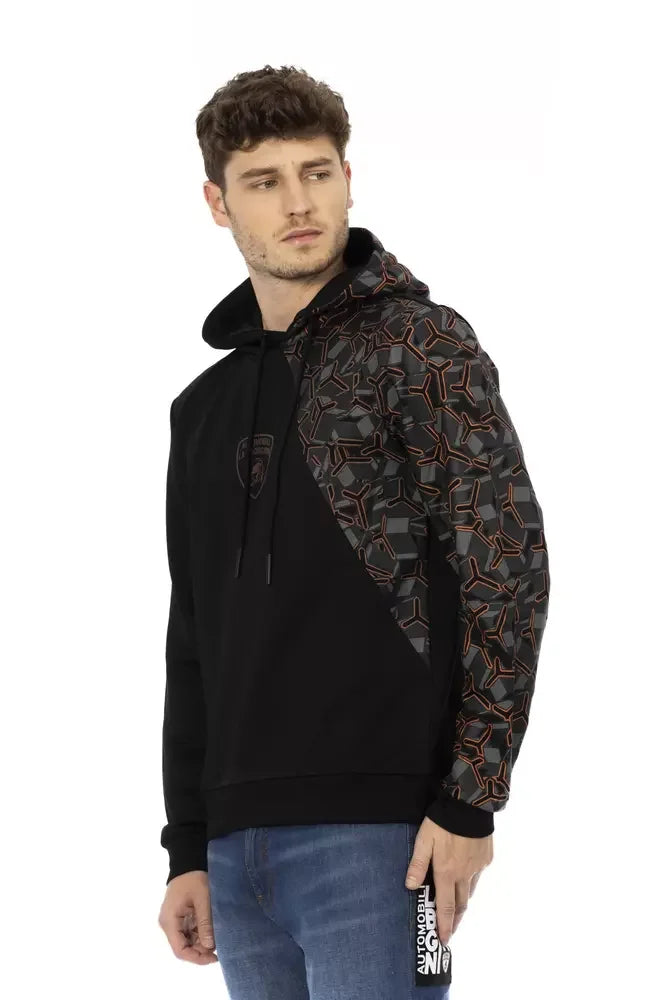 Automobili Lamborghini Black Cotton Men’s Hooded Sweater - S - Hoodies