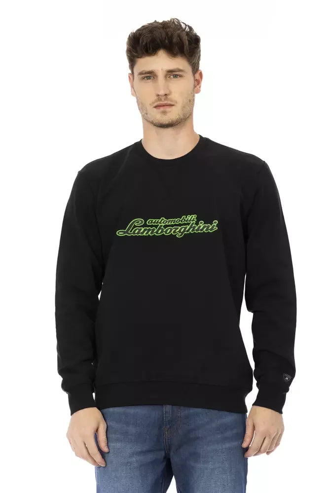 Automobili Lamborghini Black Cotton Men’s Sweater - Sweatshirts