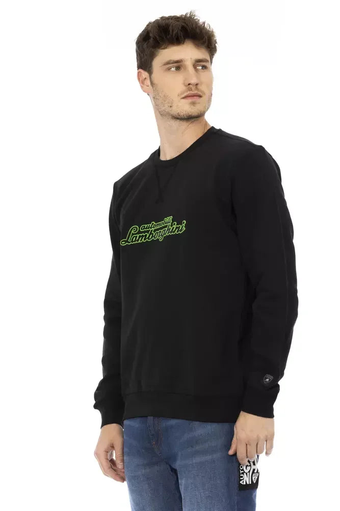 Automobili Lamborghini Black Cotton Men’s Sweater - Sweatshirts