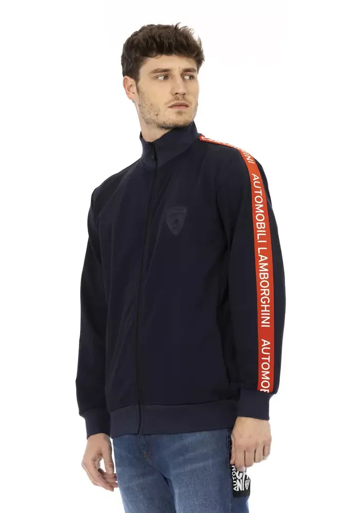 Automobili Lamborghini Blue Polyester Men Sweatshirt - Sweatshirts