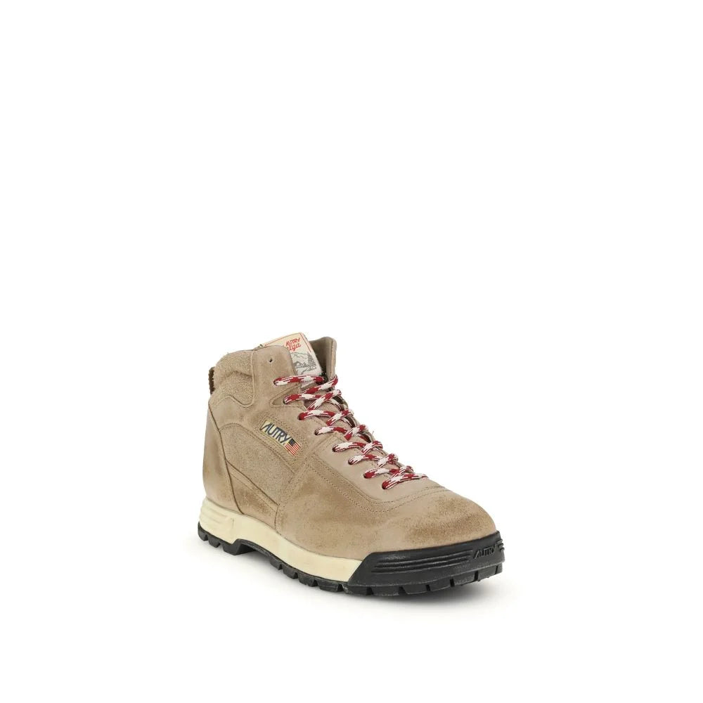 Autry Beige Rubber Lace-Up Boots - EU42/US9