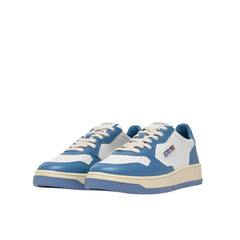Autry Blue Leather Low Top Sneakers