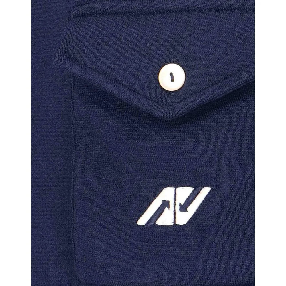 Autry Blue Nylon Cardigan