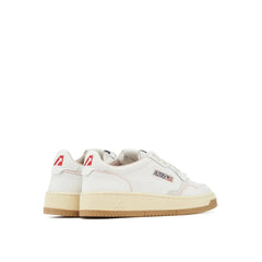 Autry White Goatskin Low Top Sneakers