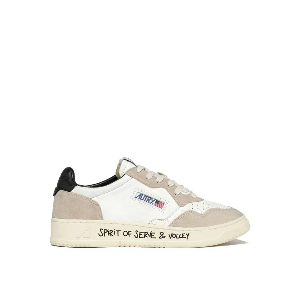 Autry White Goatskin Low Top Sneakers - Sneakers
