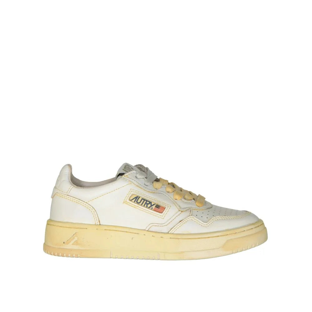 Autry White Leather Athletic Sneakers