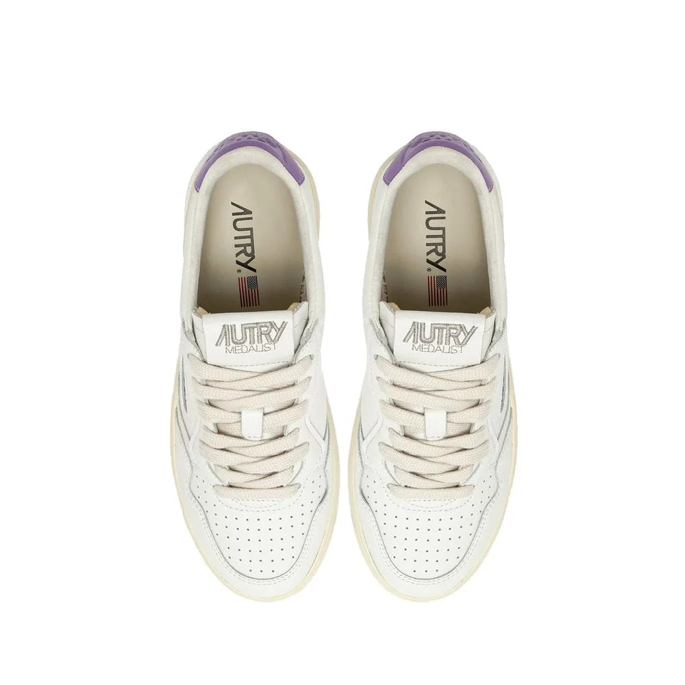 Autry White Leather Low Top Sneakers