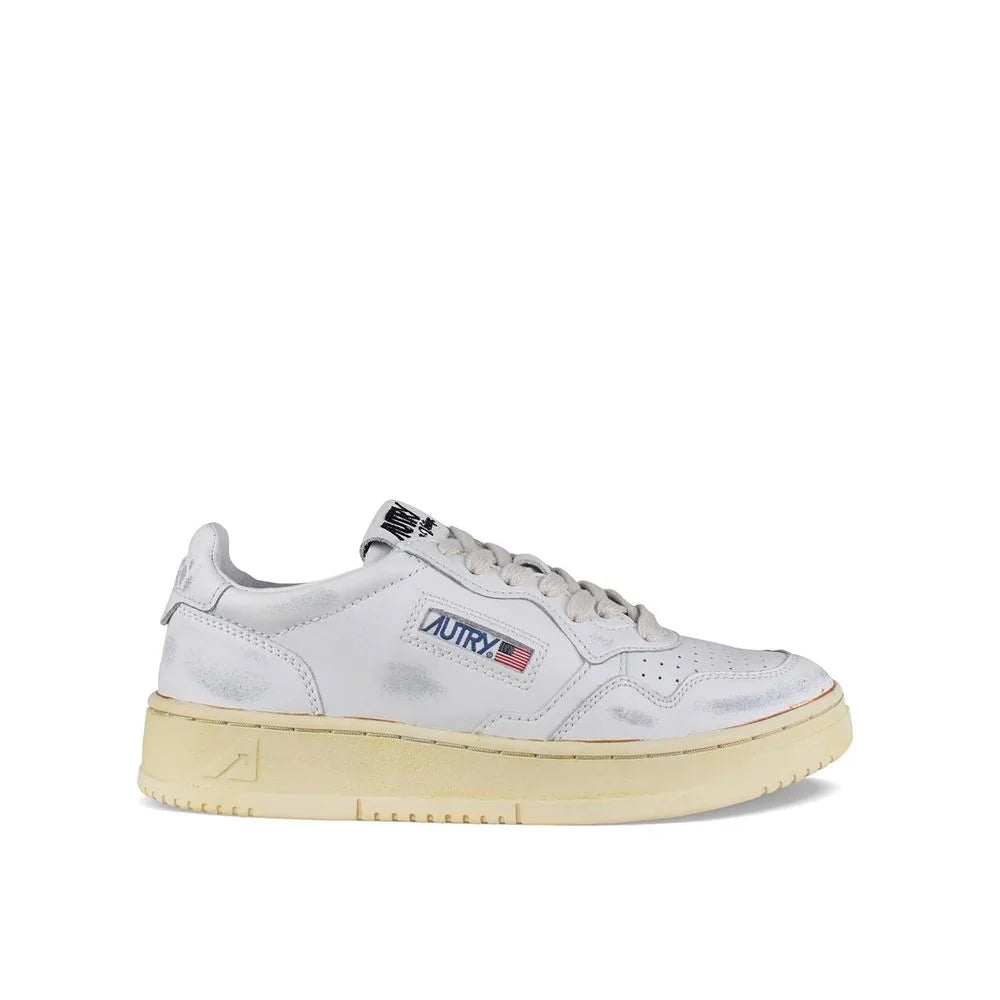 Autry White Leather Low Top Sneakers