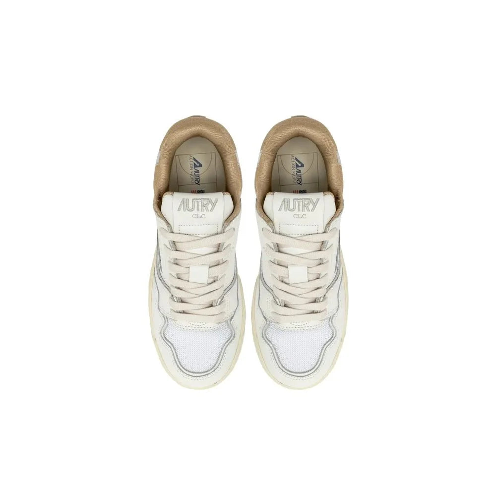 Autry White Leather Low Top Sneakers
