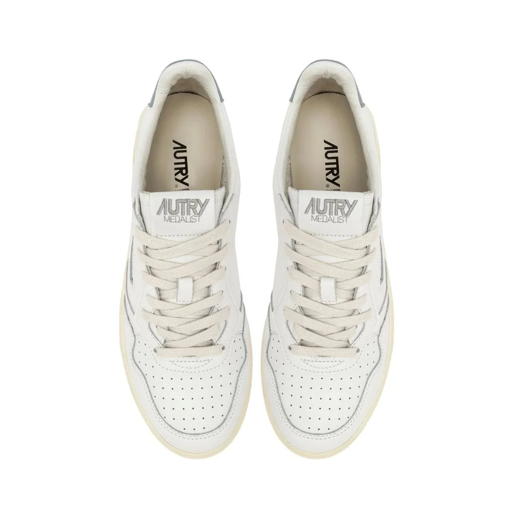 Autry White Leather Low Top Sneakers
