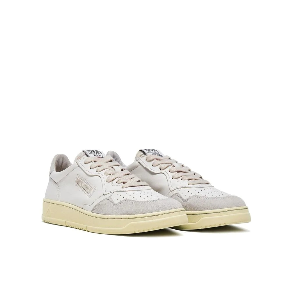 Autry White Leather Low Top Sneakers - EU35/US5