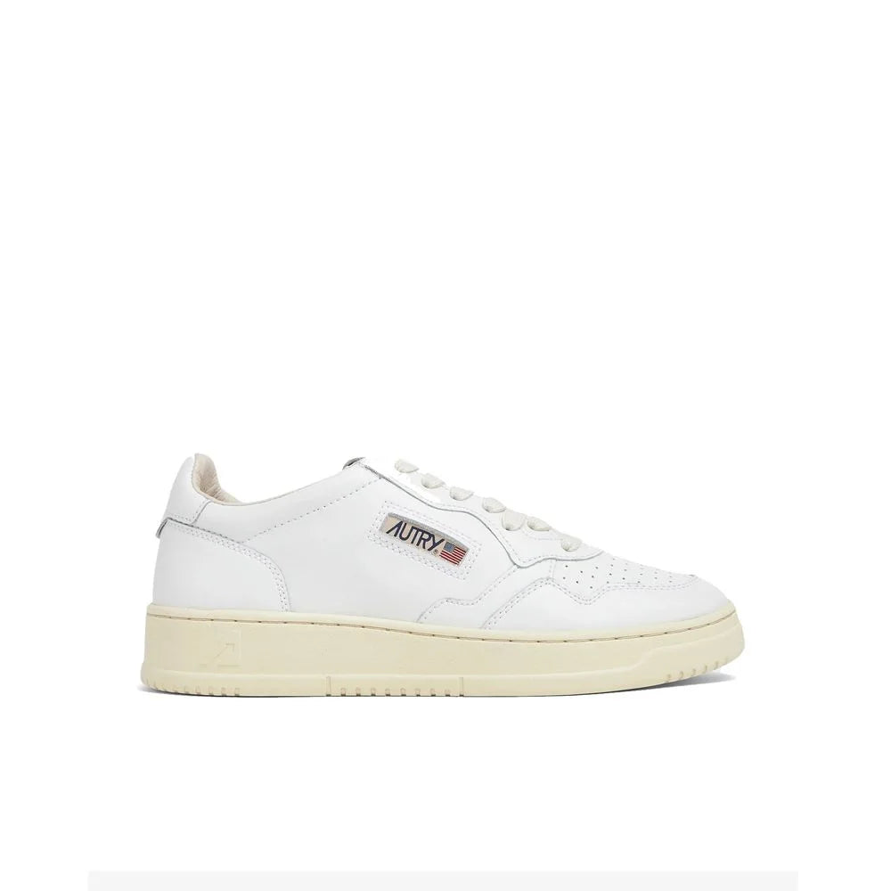 Autry White Leather Low Top Sneakers - EU36/US6