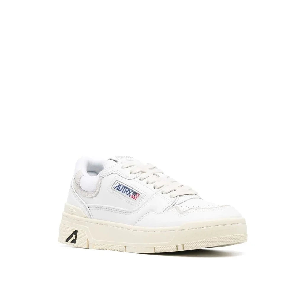 Autry White Leather Low Top Sneakers - EU37/US7