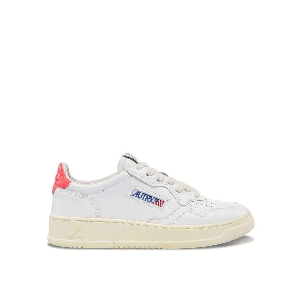 Autry White Leather Low Top Sneakers - EU38/US8