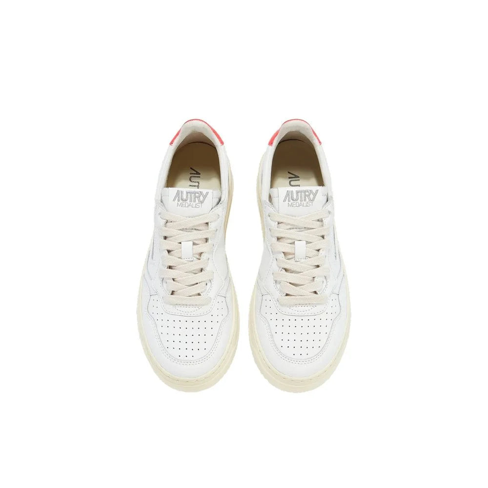 Autry White Leather Low Top Sneakers - EU38/US8