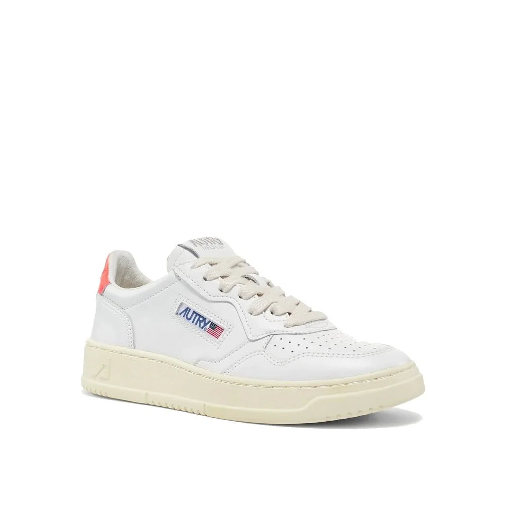 Autry White Leather Low Top Sneakers - EU38/US8
