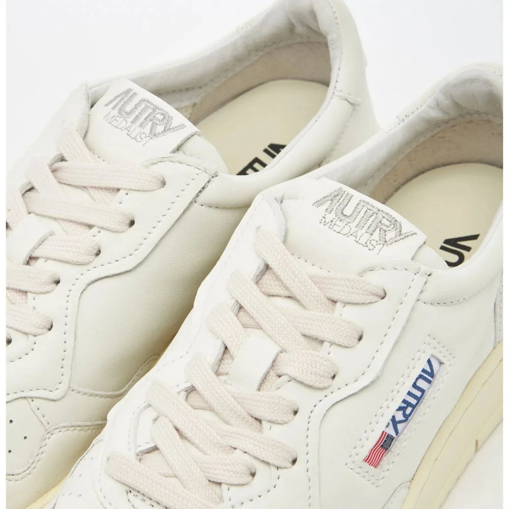 Autry White Leather Low Top Sneakers - EU41/US8