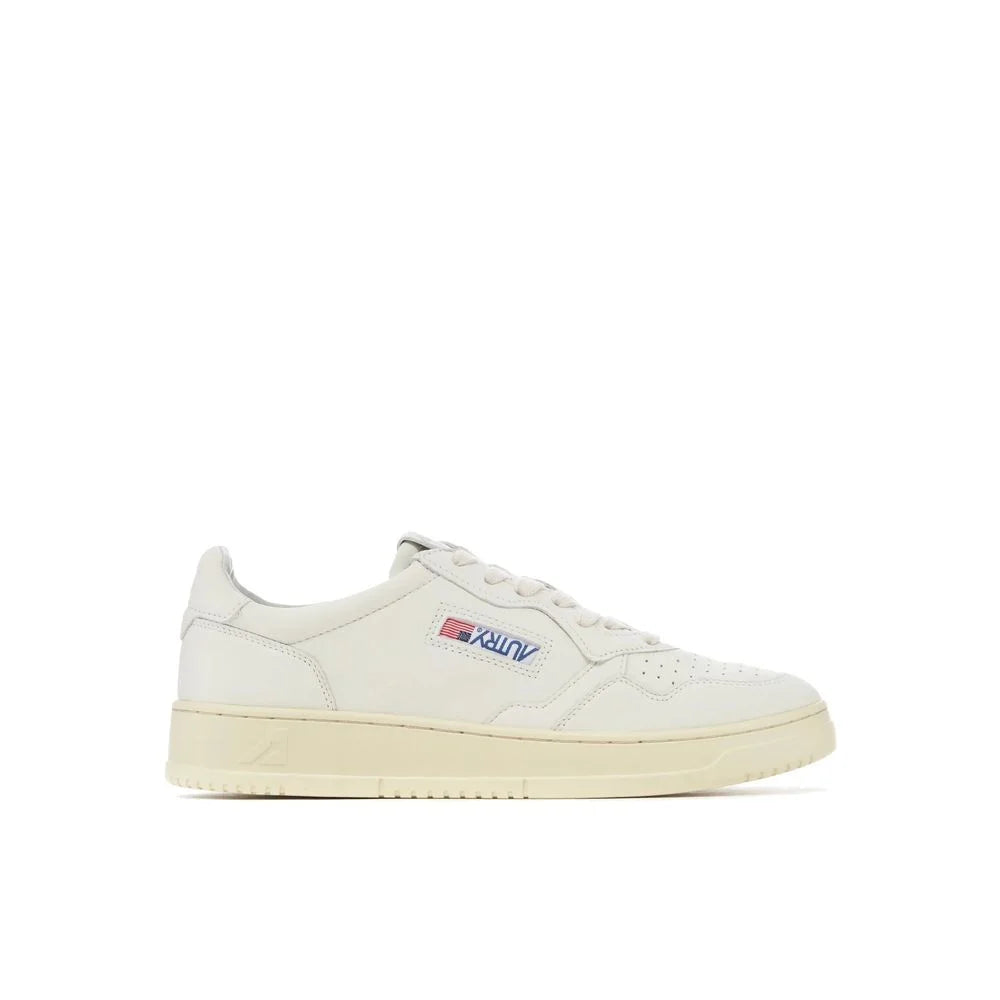 Autry White Leather Low Top Sneakers - EU41/US8