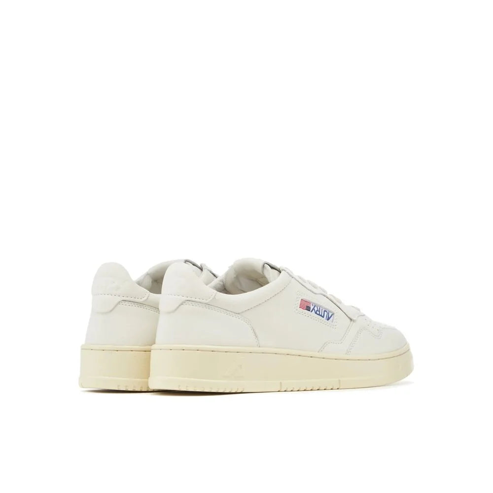 Autry White Leather Low Top Sneakers - EU41/US8