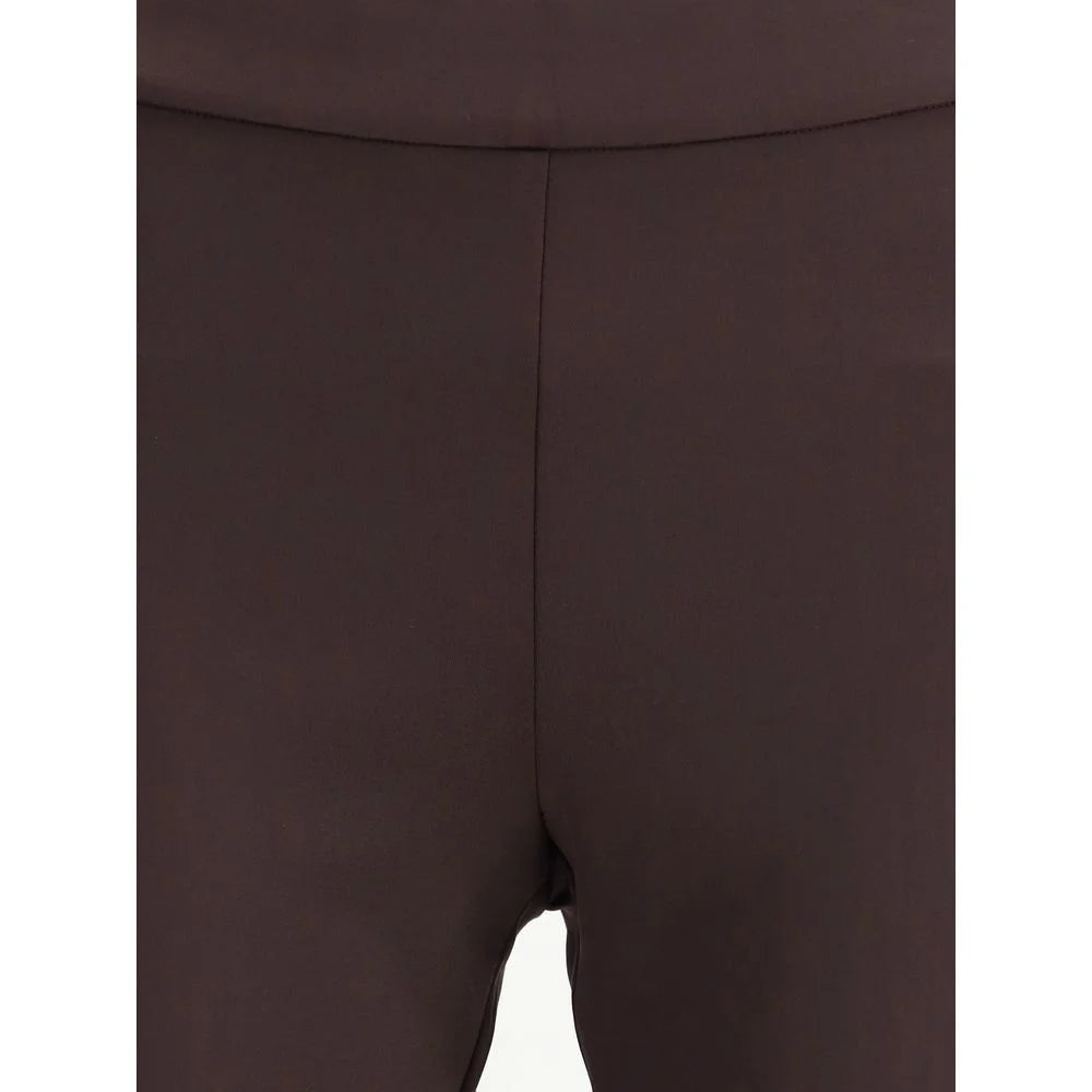 Avenue Montaigne Brown Elastane Flared Pants