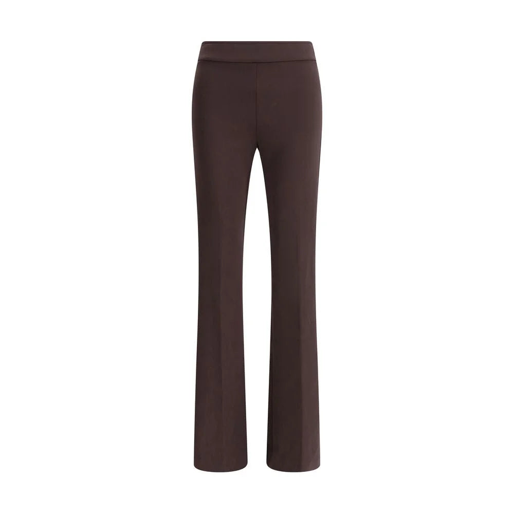 Avenue Montaigne Brown Elastane Flared Pants
