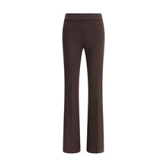 Avenue Montaigne Brown Elastane Flared Pants