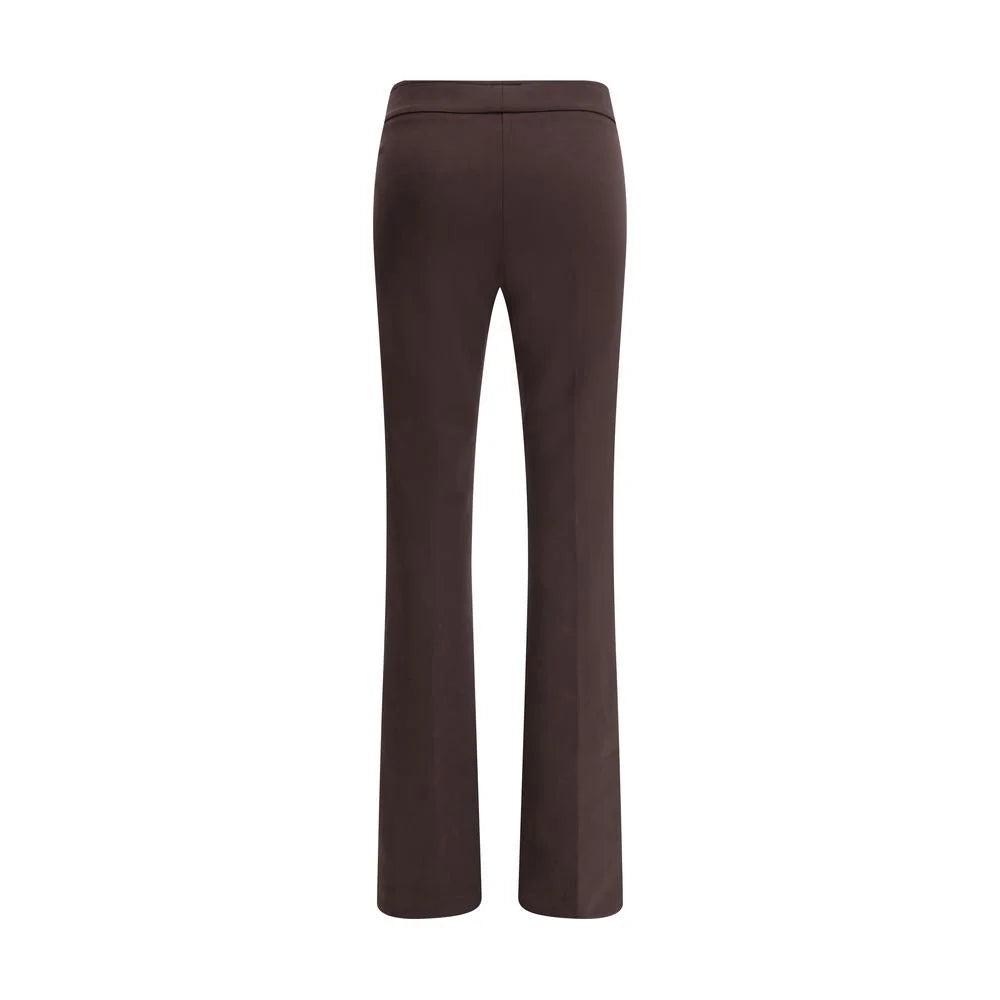 Avenue Montaigne Brown Elastane Flared Pants