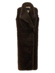 B&B COUTURE Brown Polyester Coat - IT42