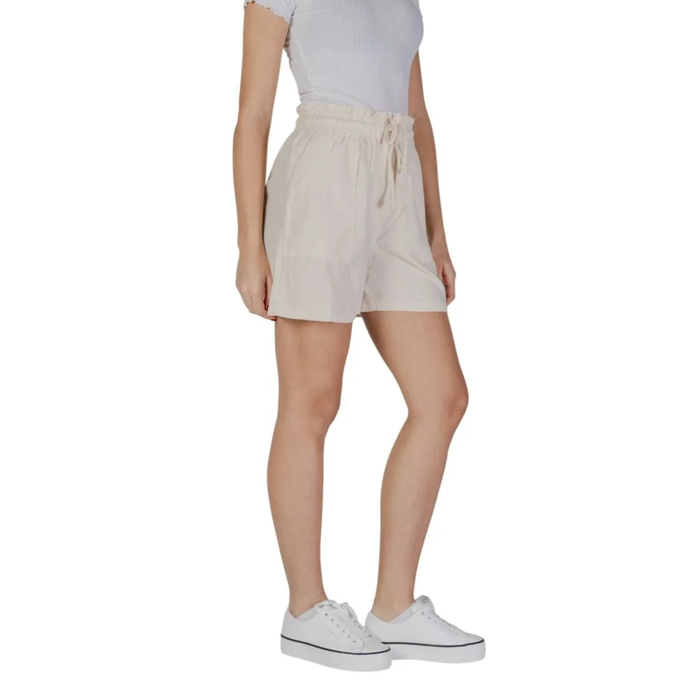 B.Young Beige Cotton Short - Short Trousers