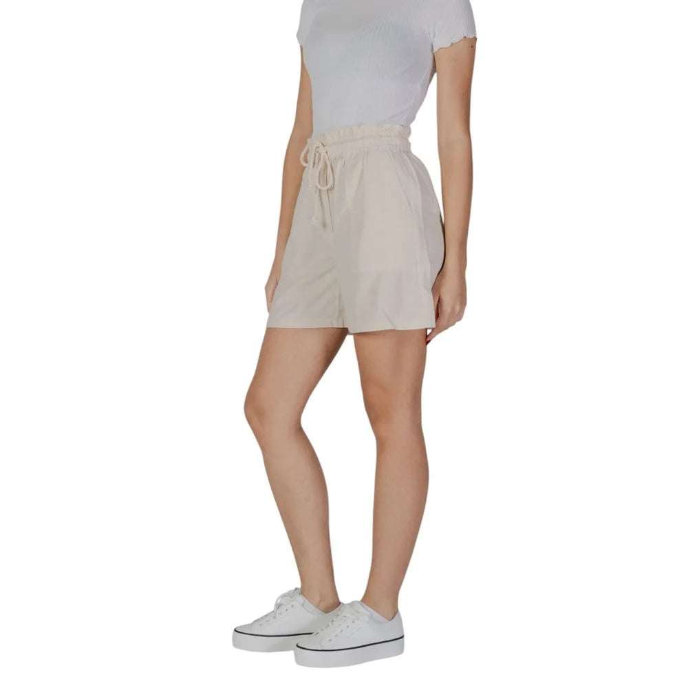 B.Young Beige Cotton Short - Short Trousers