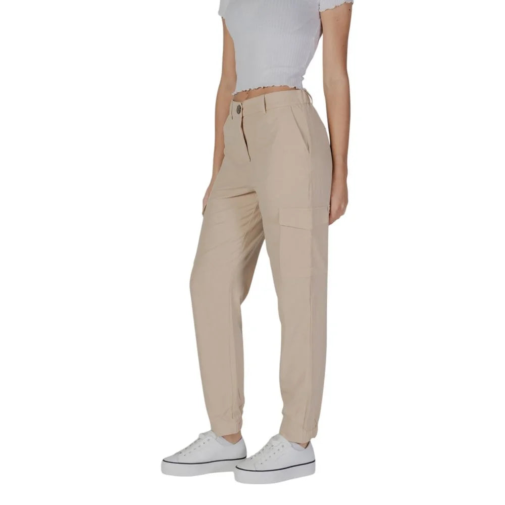 B.Young Beige Polyester Pant - Cargo Pants