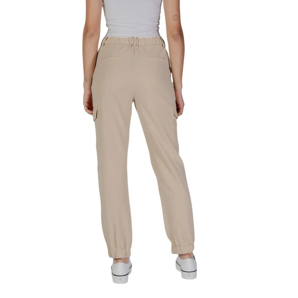 B.Young Beige Polyester Pant - Cargo Pants