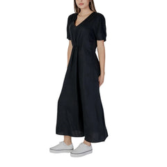 B.Young Black Linen Long - Dresses
