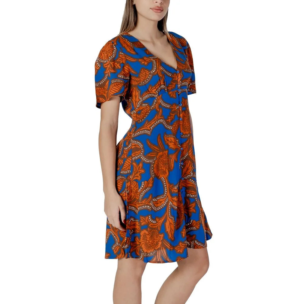 B.Young Blue Viscose Midi - Dresses