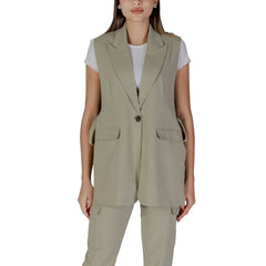 B.Young Green Polyester Waistcoat - IT36|XXS - Vests