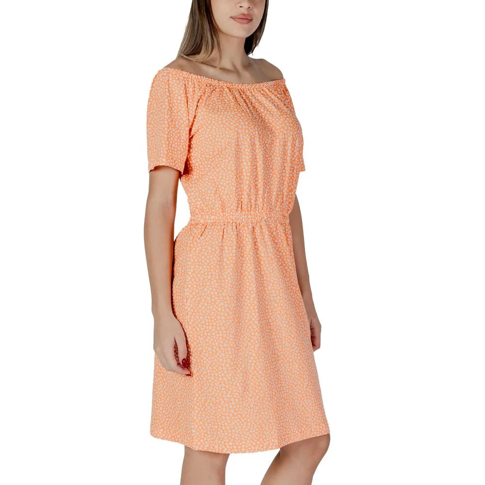 B.Young Orange Cotton Short - Dresses