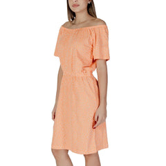 B.Young Orange Cotton Short - Dresses