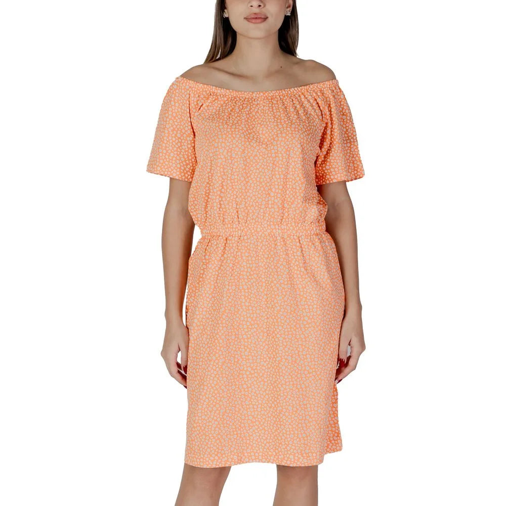 B.Young Orange Cotton Short - Dresses