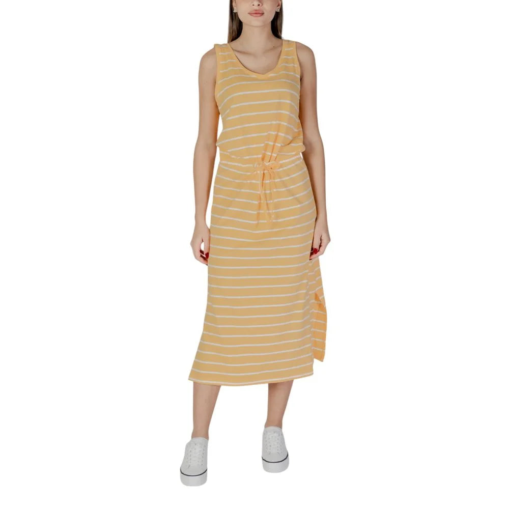 B.Young Yellow Cotton Long - Dresses