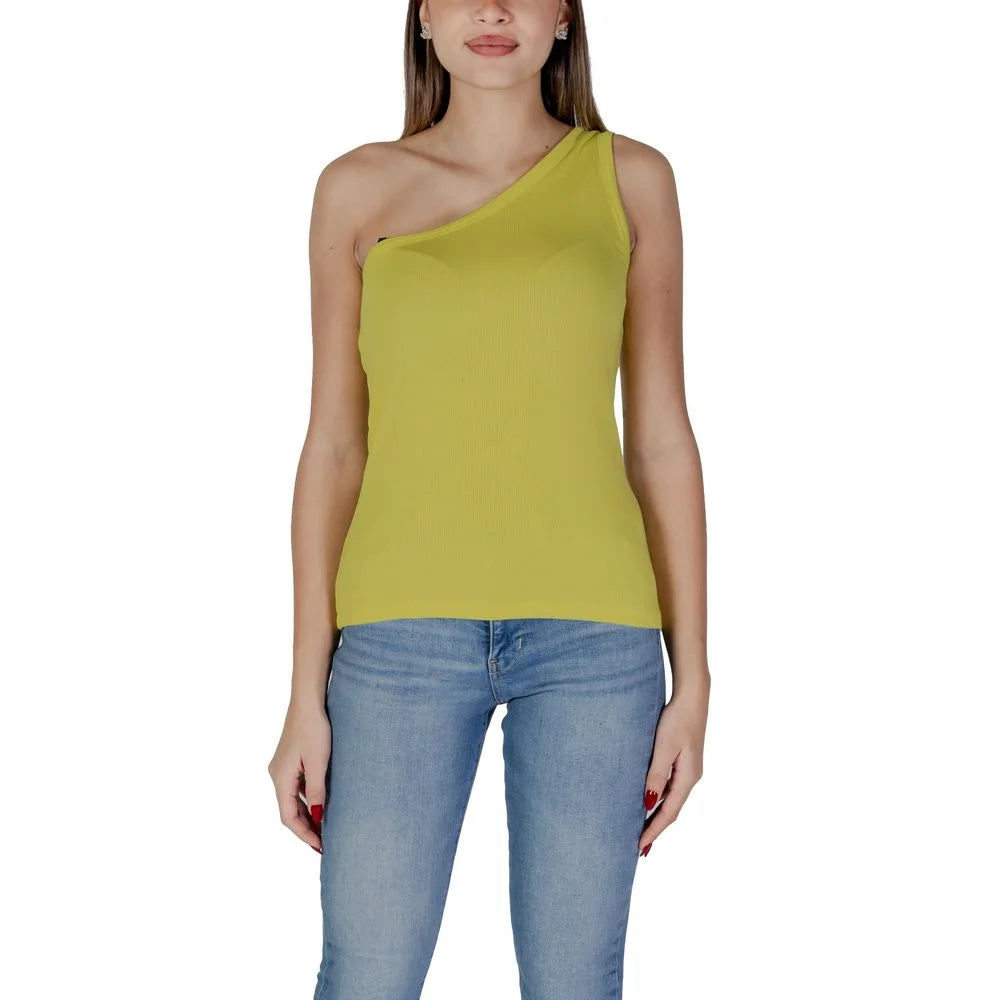 B.Young Yellow Cotton Top - Tank Tops