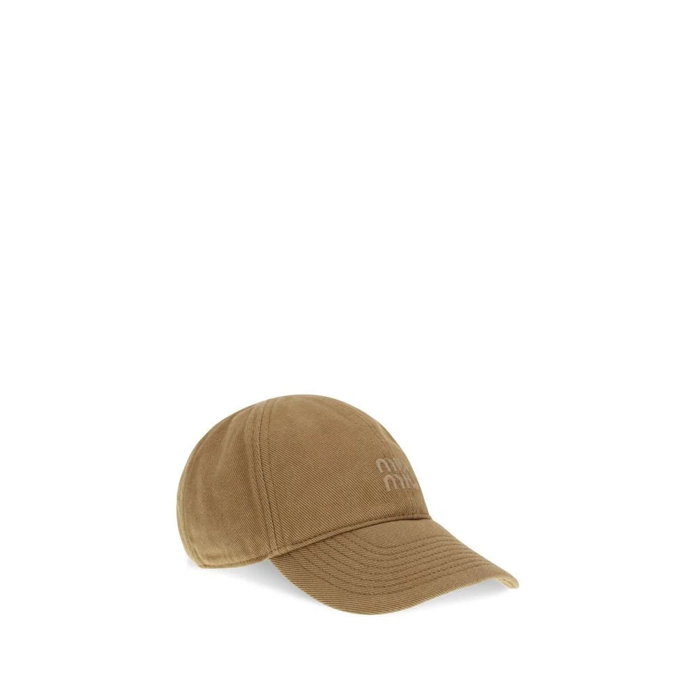 Miu Miu Beige Cotton Cap (Baseball Hat) - M